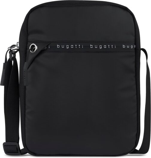 bugatti Blanc DeLight Men's Shoulder Bag Made of Tarpaulin and Nylon, Black