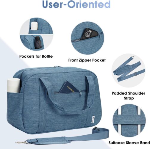 Narwey Hand Luggage 45 x 36 x 20 cm Easyjet Cabin Bag Hand Luggage Bag for Aeroplane Weekender Bag Women Men Travel Bag Women's Hand Luggage Suitcase 25L, navy blue – Bild 6