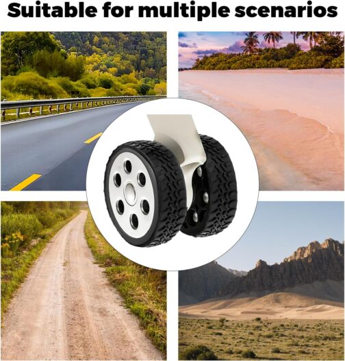VELCUMA Luggage Wheel Protector Silicone, Suitcase Wheels Silicone - Non-Slip & Low Noise Suitcase Wheel Cover, Waterproof, for Most Office Chairs/Luggage/Shockproof Protection, 4 pieces black. – Bild 6