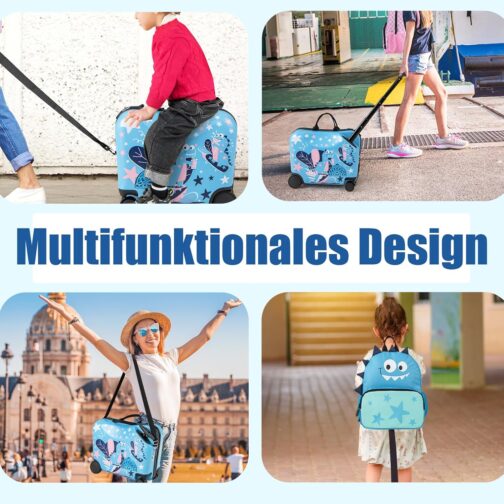 SOARS Children's Suitcase & Backpack 18 + 12 inches, Travel Suitcase with Wheels & Telescopic Handle, Children's Trolley, Children's Luggage, Hard Shell Case, Children's Trolley for Boys and Girls, – Bild 7