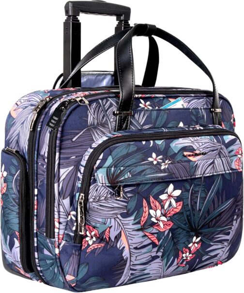 VANKEAN Wheeled Laptop Bag for Men and Women Rolling Briefcase for Laptops up to 15.6 Inch