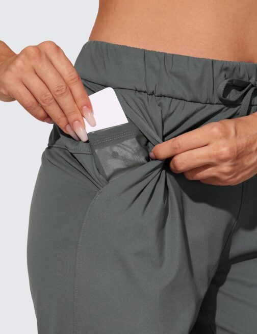 CRZ YOGA Women's Jogging Bottoms with Drawstring Opaque Sweatpants Sports Trousers Side Pockets – 71 cm – Bild 3