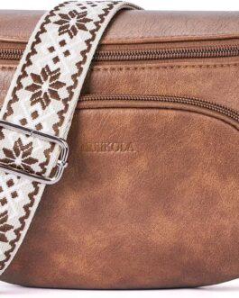MUIIKOLA Small Women’s Shoulder Bags, Bum Bag, Women’s Crossbody Bag, Women’s Vegan Leather Crossbody Bag, RFID Blocking Card Slot, Chest Pocket with Adjustable, Removable, Wide Strap