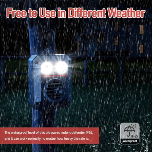 MEKEET Marten Repellent Free Mobile Marten Deterrent Car with Flash Light | 12 V Car Battery & AA Battery & USB | Marten Deterrent Marten in Engine Compartment Marten Protection for Car, Attic, Home – Bild 2