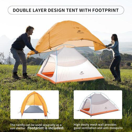 Naturehike Cloud Up 2 Camping Tent Ultralight Tent 2 People 3-4 Season Waterproof Tent for Backpack Hiking – Bild 3