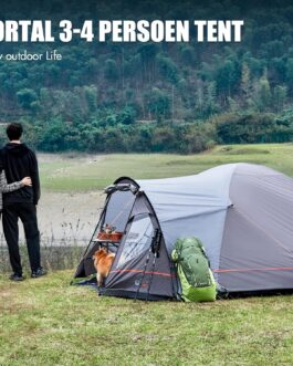 Portal Zelt 3-4 Perosonen Camping wasserdicht 4000mm Kuppelzelt mit Vorzelt Familienzelt Festivalzelt für Camping Reise Trekking Garten