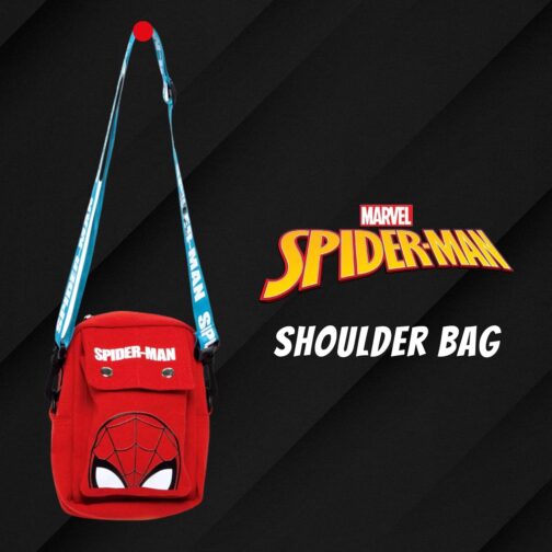 Marvel Spider Man Boys' Shoulder Bag in Classic Design, Adjustable Bag, Gift for Children and Teenagers, red – Bild 3