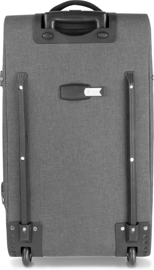 XXL Travel Bag with 125 Litres and 3 Large Compartments - Trolley with Two Wheels Travel Bag, Dark grey/red, travel bag – Bild 3