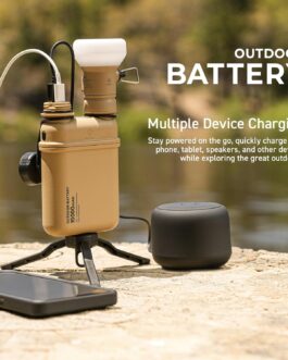 ELECOM Nestout Portable Charger, 15000 mAh Outdoor Battery Power Bank, 32 W USB-C Fast Charging PD, Waterproof IP67, Durable Shockproof, Battery Pack for Smartphone, Tablet, Hiking, Travel, Camping,
