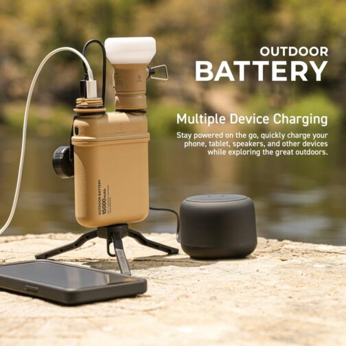 ELECOM Nestout Portable Charger, 15000 mAh Outdoor Battery Power Bank, 32 W USB-C Fast Charging PD, Waterproof IP67, Durable Shockproof, Battery Pack for Smartphone, Tablet, Hiking, Travel, Camping, – Bild 2