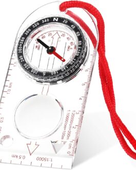 Skylety Navigation Compass Boy Scout Compass Orienteering Compass Lightweight Hiking Compass with Adjustable Tilt for Expedition Map Reading Navigation Orienteering (12.5 x 6.0 cm)