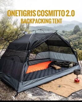 OneTigris COSMITTO 2 Person Backpack Tent – Freestanding Lightweight Waterproof 3 Season Camping Tent for Outdoor Hiking Mountaineering