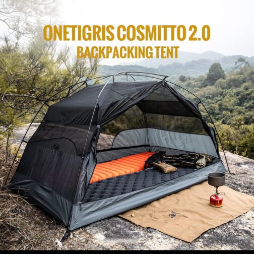 OneTigris COSMITTO 2 Person Backpack Tent - Freestanding Lightweight Waterproof 3 Season Camping Tent for Outdoor Hiking Mountaineering – Bild 2