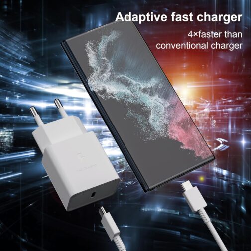 USB C Charger 15 W, Quick Charger Type C Mobile Phone Power Supply Plug Adapter for Samsung Galaxy S21 S20 S10 S9 S8 Plus S10e A51 A50 A34 A33 A20e A14 A13, iPhone 12/13/14/15/11 Pro iPad/Air Google – Bild 2