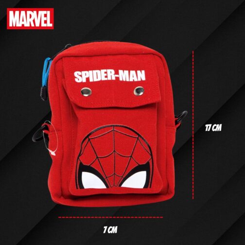 Marvel Spider Man Boys' Shoulder Bag in Classic Design, Adjustable Bag, Gift for Children and Teenagers, red – Bild 5