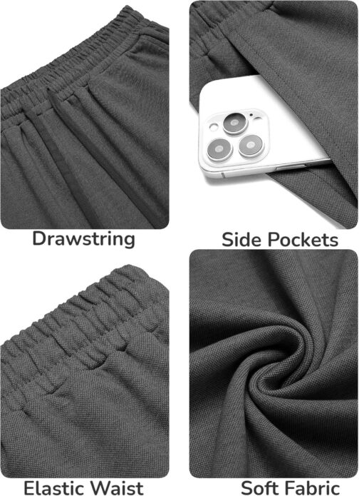 COOFANDY Men's Short Jogging Bottoms, Lightweight Summer Shorts, Men's Shorts with Pockets, Sports Trousers, Short Sweat Shorts, Elastic Waist – Bild 5