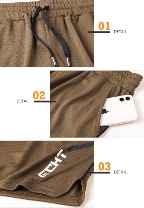 Superora Men’s Sports Shorts for Running, Training, Fitness, Outdoor Sports, with Pockets – Bild 4