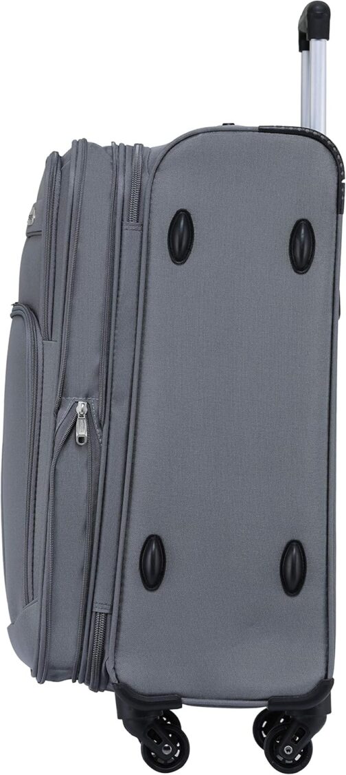 Beibye 4-Wheeled Travel Suitcase, Fabric Case, Hand Luggage, Children's Luggage Suitcase Trolley Set, XL, L, M, gray – Bild 2