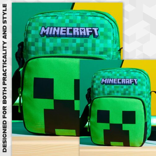 Minecraft Boys Cross Body Bag Green One Size Modern – Bild 5