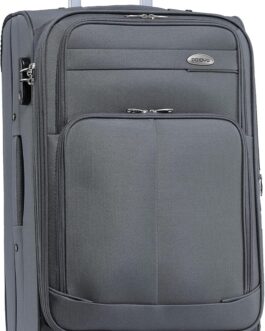 Beibye 4-Wheeled Travel Suitcase, Fabric Case, Hand Luggage, Children’s Luggage Suitcase Trolley Set, XL, L, M, gray