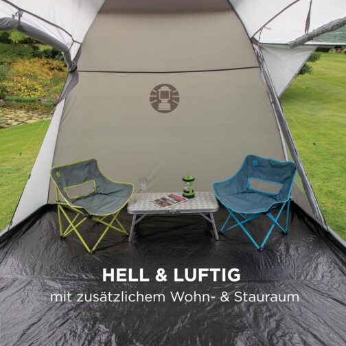 Coleman Waterfall 5 Deluxe Family Tent, 5 Man Tent with Separate Living and Bedroom, Easy to Assemble, 5 Person Tent, Waterproof WS 3000 mm – Bild 6
