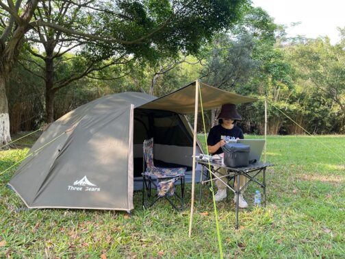 Three Bears 2-Person Tent - Waterproof & Windproof, Lightweight Trekking Tent with Aluminium Poles & Waterproof Polyester, Ideal for Camping, Hiking, Mountaineering & Travel - Quick Assembly – Bild 6