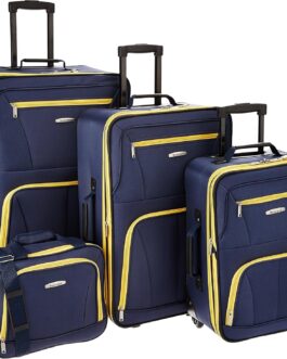 Rockland Luggage 4 Piece Set, Navy, One Size