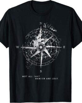 Compass T-Shirt with German Text „Kompass“ [German Language], black