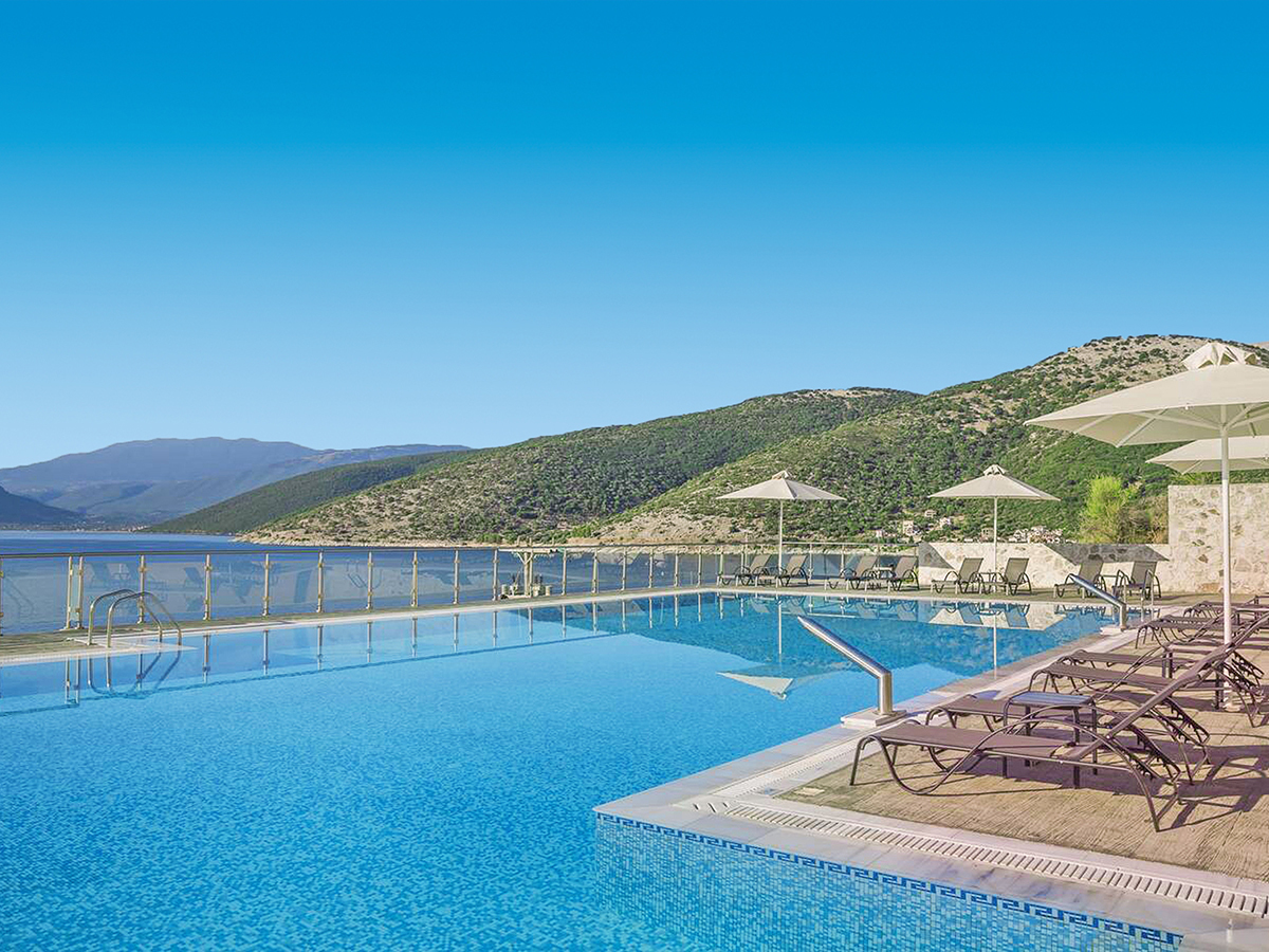 Buche jetzt deinen Traumurlaub im Hotel Kefalonia Bay Palace in  ➝ schon ab 1501 €!